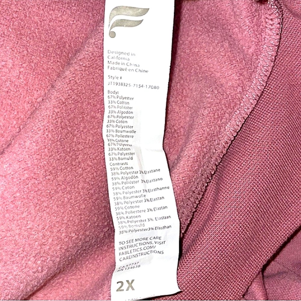 Fabletics ROSE PINK GERI WRAP Sweater with Soft Knit Versatile Design SIZE 2 XL - Picture 5 of 9